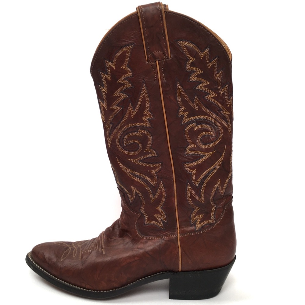 Justin Western Boots Brown Leather